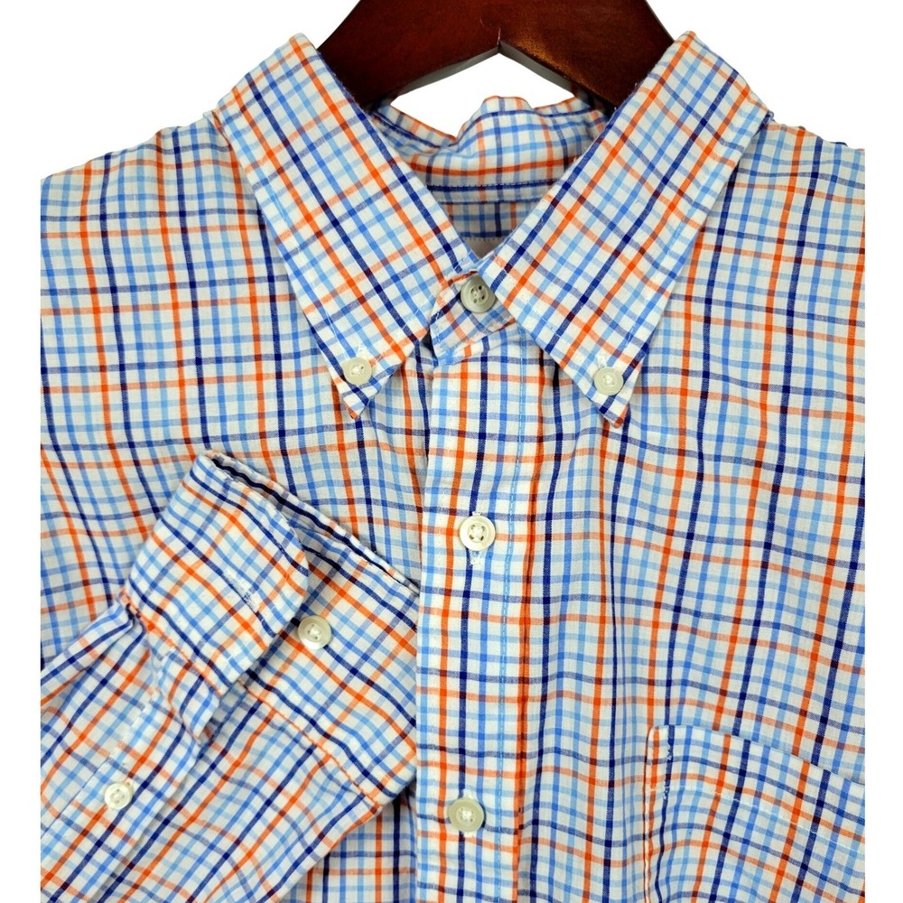 Saddlebred Men's L Plaid Button Down Long Sleeve Classic Fit Shirt